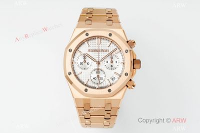 APS Factory Audemars Piguet Royal Oak 41mm Calibre 4401 Movement White Face RG Band Watch